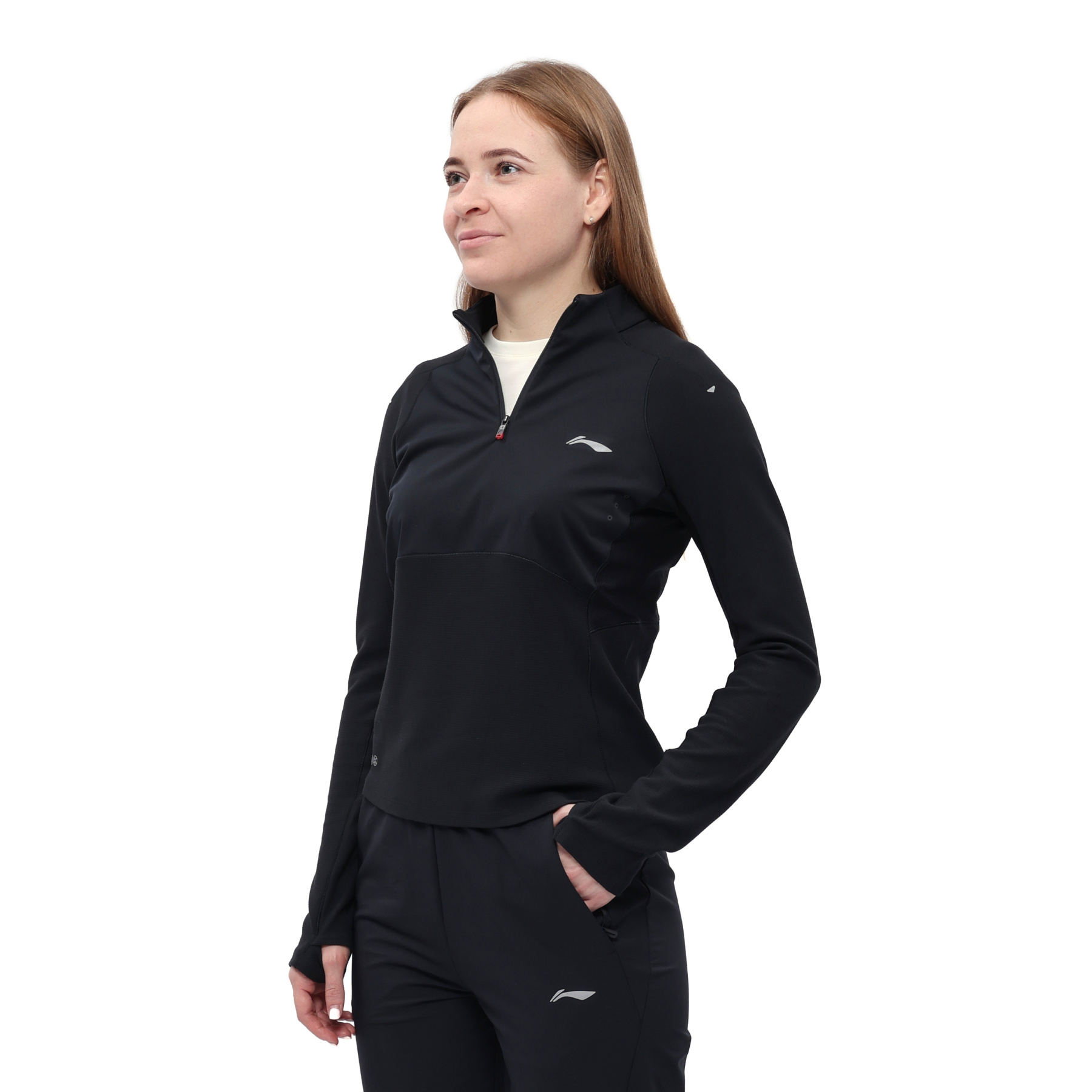 ATLW018-4 Лонгслив Jogging черный